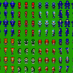 ロックマン3のボスの歩行グラフィック ツクール2000仕様