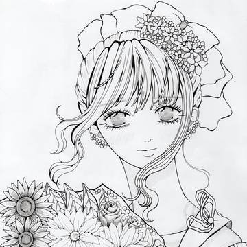苦手な角度の線画