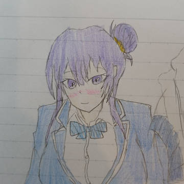 寝転ぶ紫ちゃん