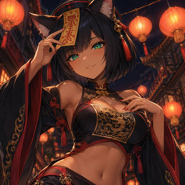 夜路地の猫神キョンシー