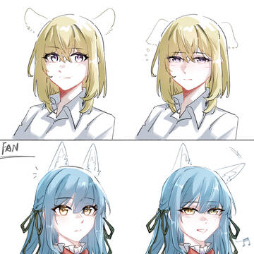 猫狗对视