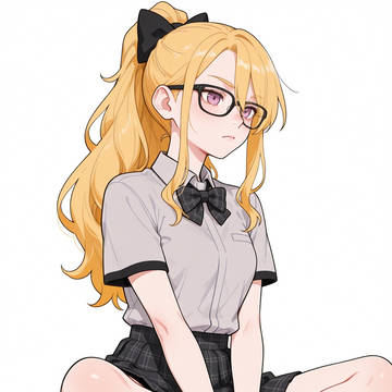 金髪ポニテメガネちゃん