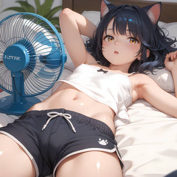 ケモ耳娘に暑さは大敵です