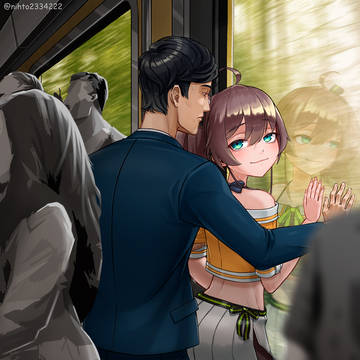 Matsuri on train