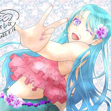 【オリキャラ】水色髪の元気な女の子✌️