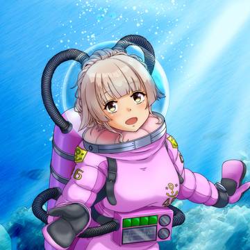 由良さん【提督さんと潜水でぇと/潜水服ver./Skeb依頼絵】