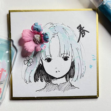 🎁プレゼント企画🎁描き下ろしアクキー+直筆ミニ色紙