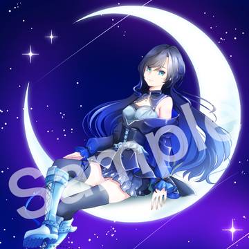 お月さまがイメージのVtuberさまのお姿描かせて頂きました!