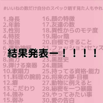 スペック晒し結果発表ー!!!!