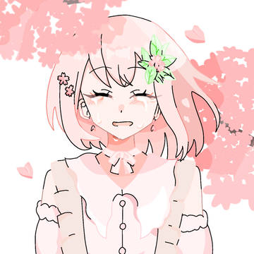 余花にみとれての瑞希!
