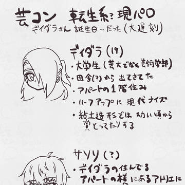 2026年デイダラさん誕生日 転生系？現パロ