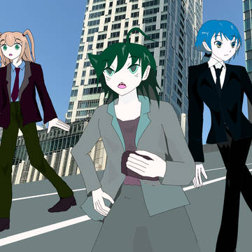 Yuri, Tomoko & Hina wears Prada
