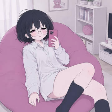 ワイシャツ1枚でダラダラしてる子
