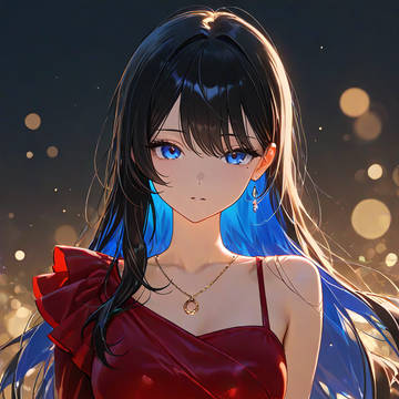 赤ドレス
