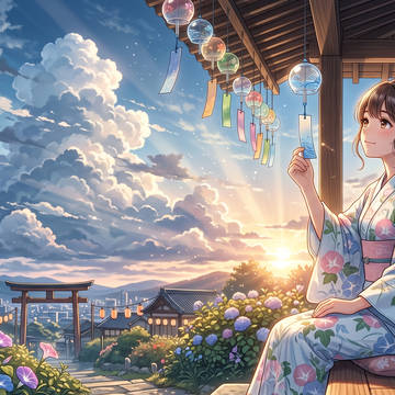 夕涼みの縁側
