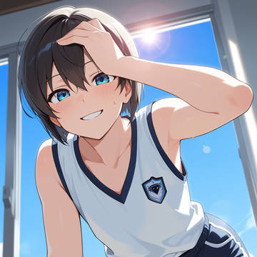 Vネックのメス男子くん