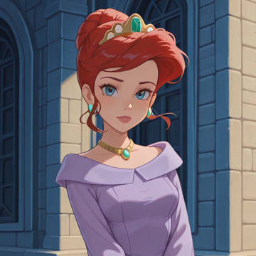 Ariel's dress in the wind