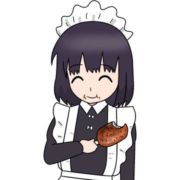 五平餅を食べている橘スズメ