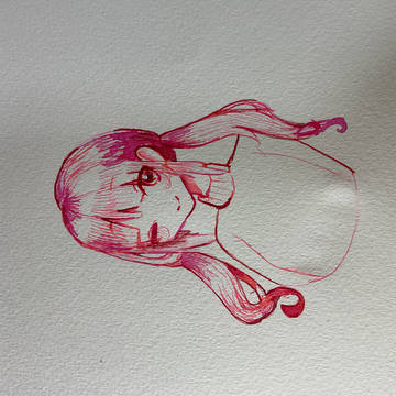 過去絵　ガラスペン