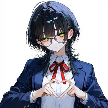 藤乃碧月 指ハート