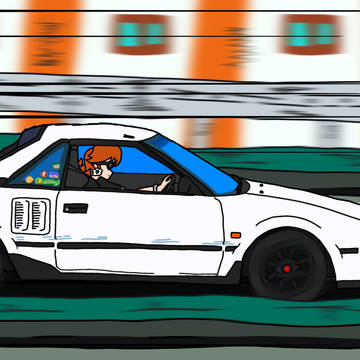 ドライブ中のデイジー姫
