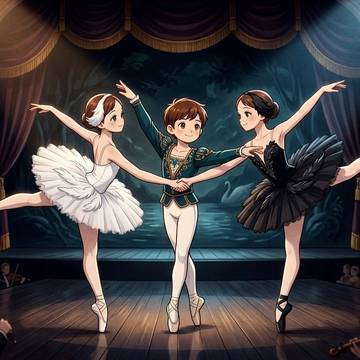 Blackswan&whiteswan&youngbrother