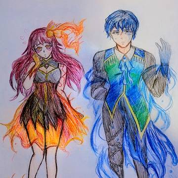 ポケコロツインイラコン【火と水のふたご】
