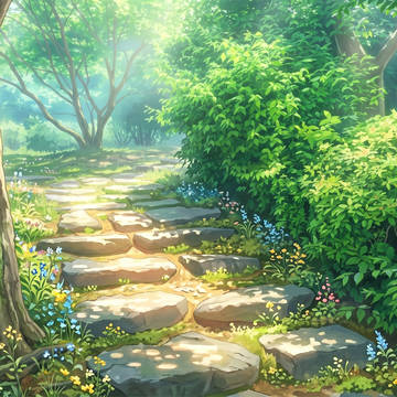 夏の公園の風景