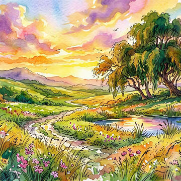 Summer Sunset Impression
