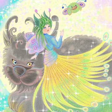 a fairy and her cat...
