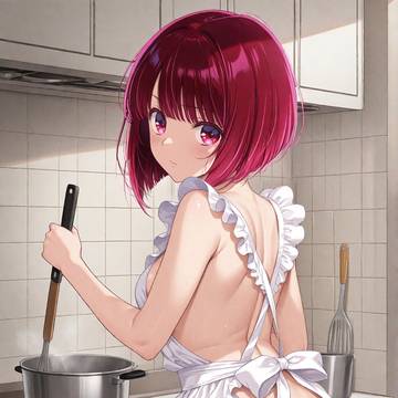 有馬かな 裸エプロン