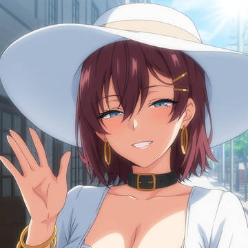 Akane Nanao with spring dress