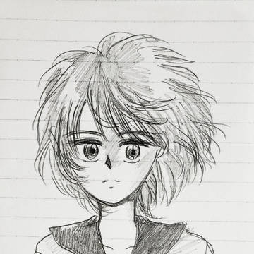 風になびく髪