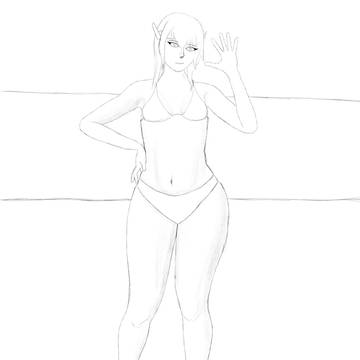 Taihou on the beach WIP