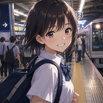 学校から小田急線で帰る女子高生!