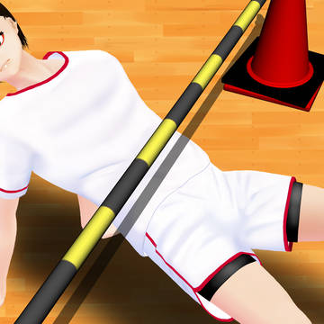 両手を使ったリンボーダンス