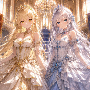 エレナとティアのドレス