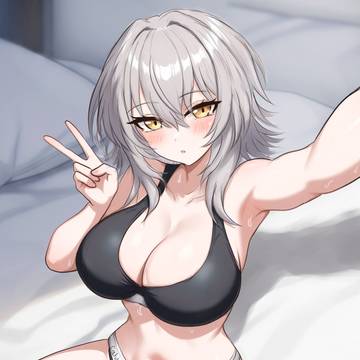 ちょっと叡智な自撮りウルフカットちゃん