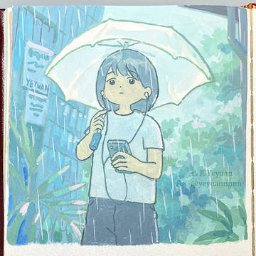 音楽とかすかな雨の音