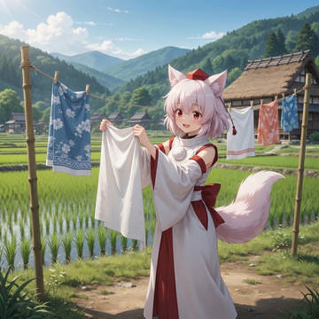 洗濯中