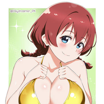 金色の水着を着たエマちゃん