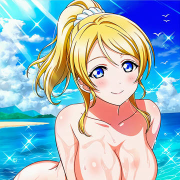 【ラブライブ】絢瀬絵里のヌルヌルローションヌード
