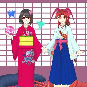 馬陸娘と百足娘