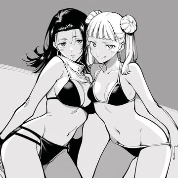 憂花&宮國の2ショット(ビキニver)