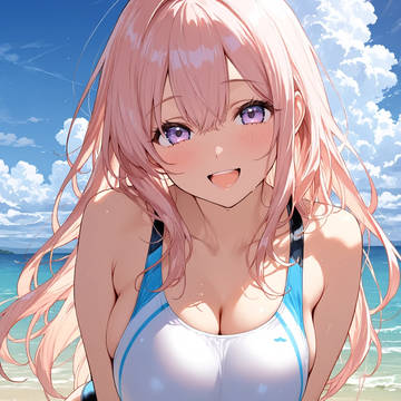 競泳水着の美女