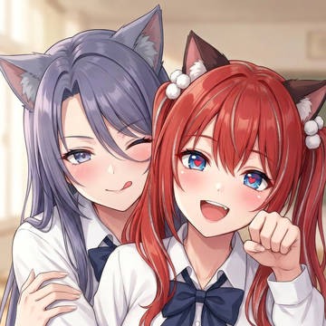 今日学校来た理由、私たちでしょ。かわいい、ふふ♡