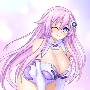 寄りかかるパープルシスター