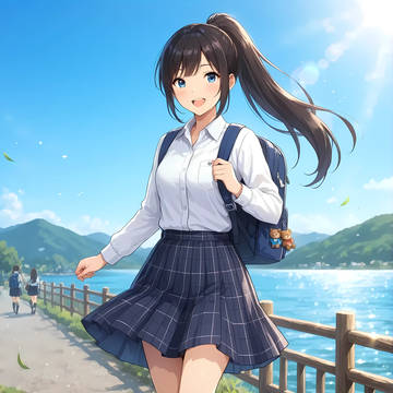 🏫福井県立美方高等学校 シャツ（白）×スカート