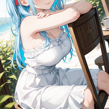 テラスのひととき ― 海を見ながら