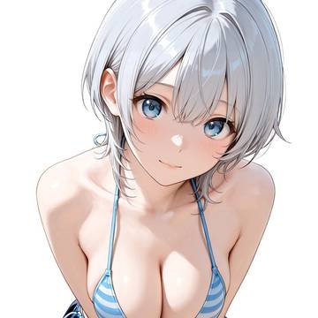 水色と白のボーダー💙